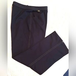 St John Sport Straight Leg Navy Pantsbwith added gold accents - Size 14